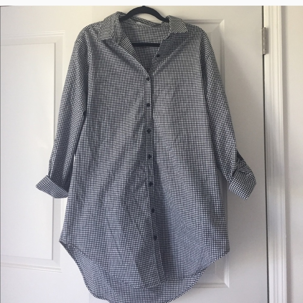ASOS Black & White Shirt Dress US size 14